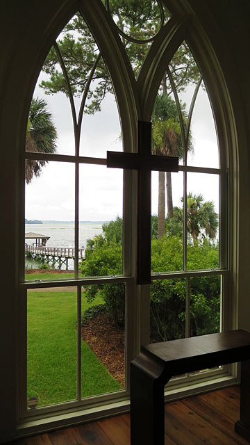 View from inside the chapel