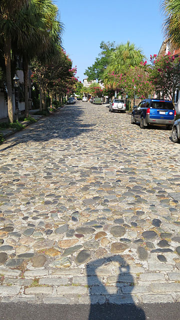 A cobblestoned street