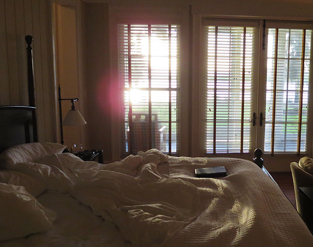 Morning sun through the shutters