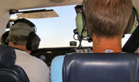 Photo: Tommy and I in the cockpit