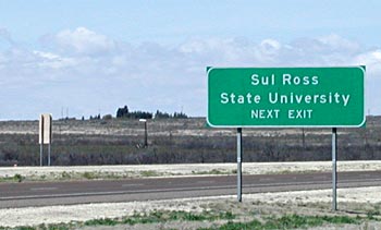 Photo of highway sign and scenery in West Texas