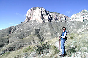 El Capitan provides a backdrop to MLB on the trail