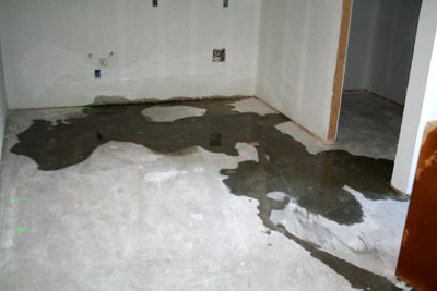 Photo of water leak