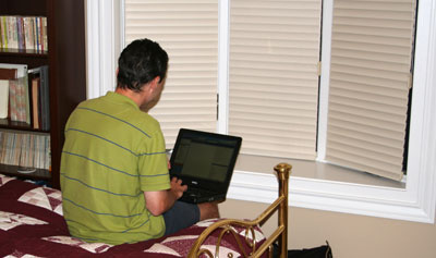Photo of Jim and his laptop