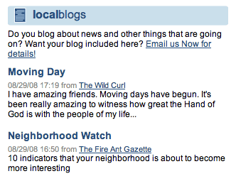 Screenshot of webpage