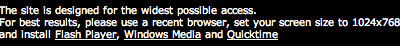 Screenshot from U2's website