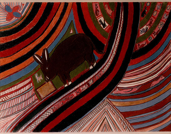 Photo - 'Pig on Expressway' - Artwork by Nellie Mae Rowe