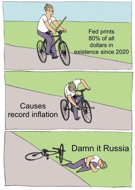 Meme about blaming Russia for, well, everything
