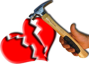 Hammer-shattered heart