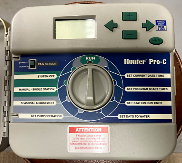 Photo - Hunter Pro-C sprinkler controller