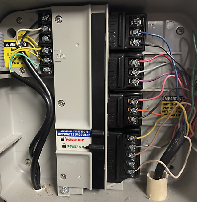 Photo - Hunter controller wiring