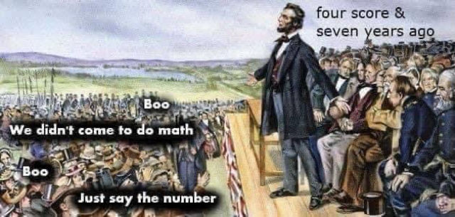 Meme about Lincoln's math