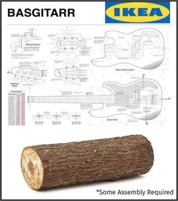 Photo - Instructions for assembling a bass guitar from IKEA