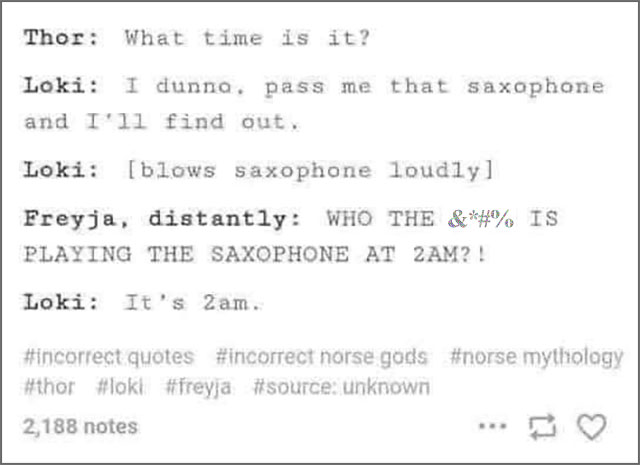 Photo - Loki plays the sax at 2am and no one is amused