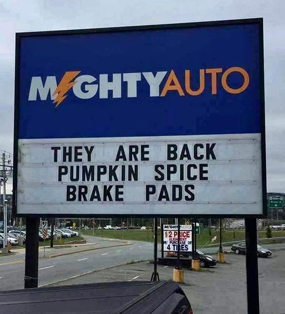 Pumpkin Spice Brake Pads