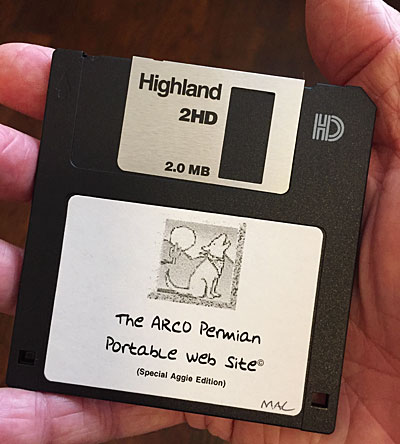 Photo of ARCO Permian Portable Web Site floppy disk