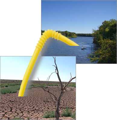 Giant Straw in the River