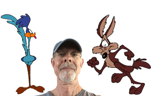 Me and my good buddies, Roadrunner and Wiley Coyote
