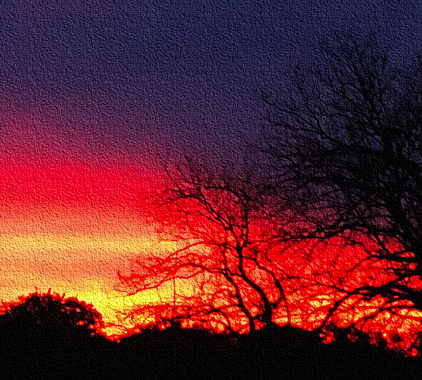 Photo - heavily photoshopped sunrise