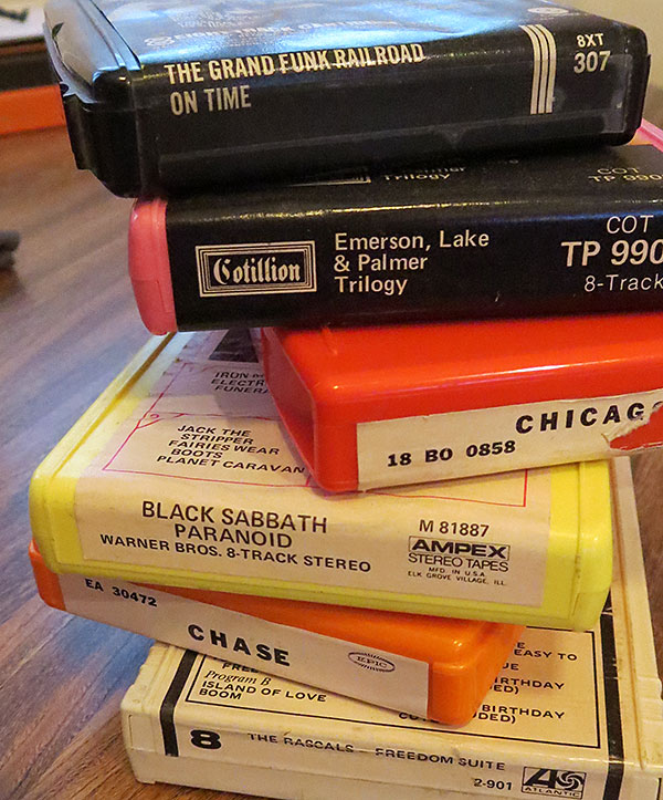 Photo - A stack of 8 track tapes