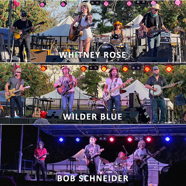 Photo collage of Beer By The Bay performers on Friday