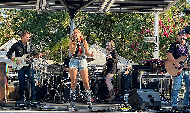 Photo: Kate Watson and band performs at Beer By The Bay, Horseshoe Bay, TX on August 13, 2022