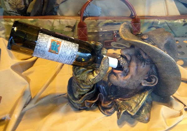 Photo - Cowboy wine bottle holder