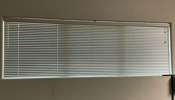 Photo: Mini-blinds in our garage