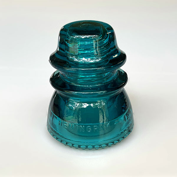 Photo - Blue glass insulator