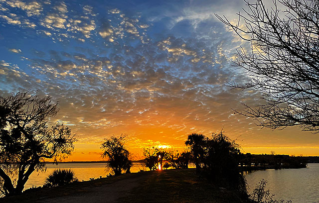 Photo: Brilliant sunrise over Lake LBJ
