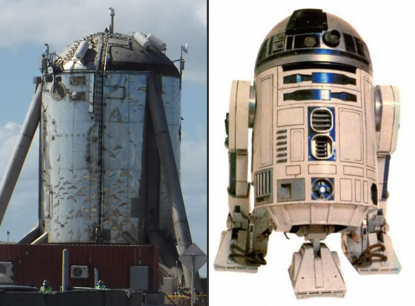 Photo - Comparison of Spacehopper to R2D2