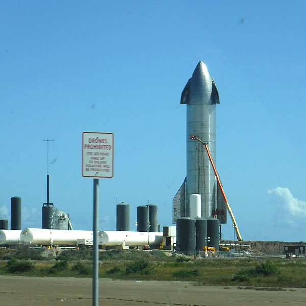 Photo - SpaceX's Starship SN8 on test facility