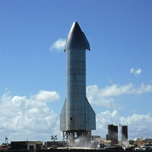 Photo - Closeup view of SpaceX's Starship SN8