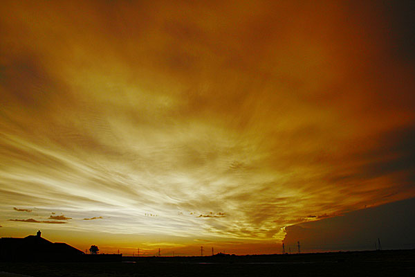 Photo of sunset and thunderhead