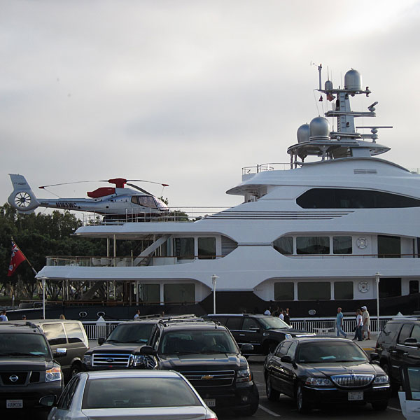 Photo: Big honkin' yacht at anchor