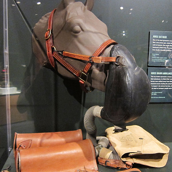 Photo: Gas mask designed to be worn by a horse during WWI