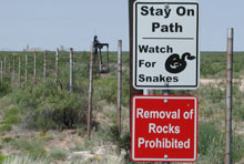 Photo of warning sign