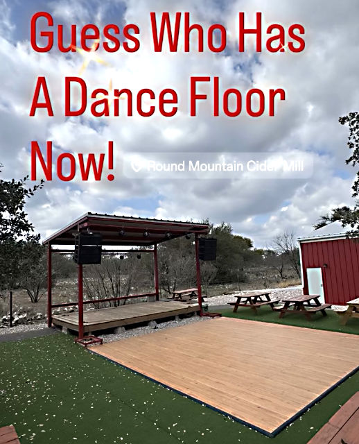 Screenshot of Cider Mill's Instagram post showing a new dance floor