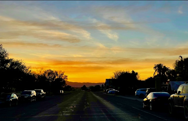 Photo: Downtown Marathon, Texas, at sunset