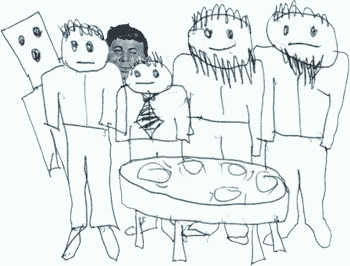 Artist's Rendering of a motley crew of bloggers