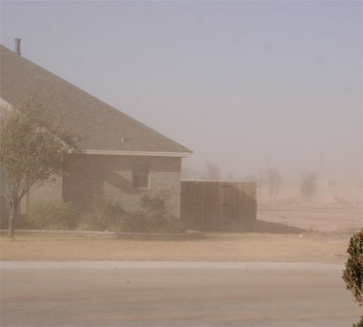 Photo of blowing dust
